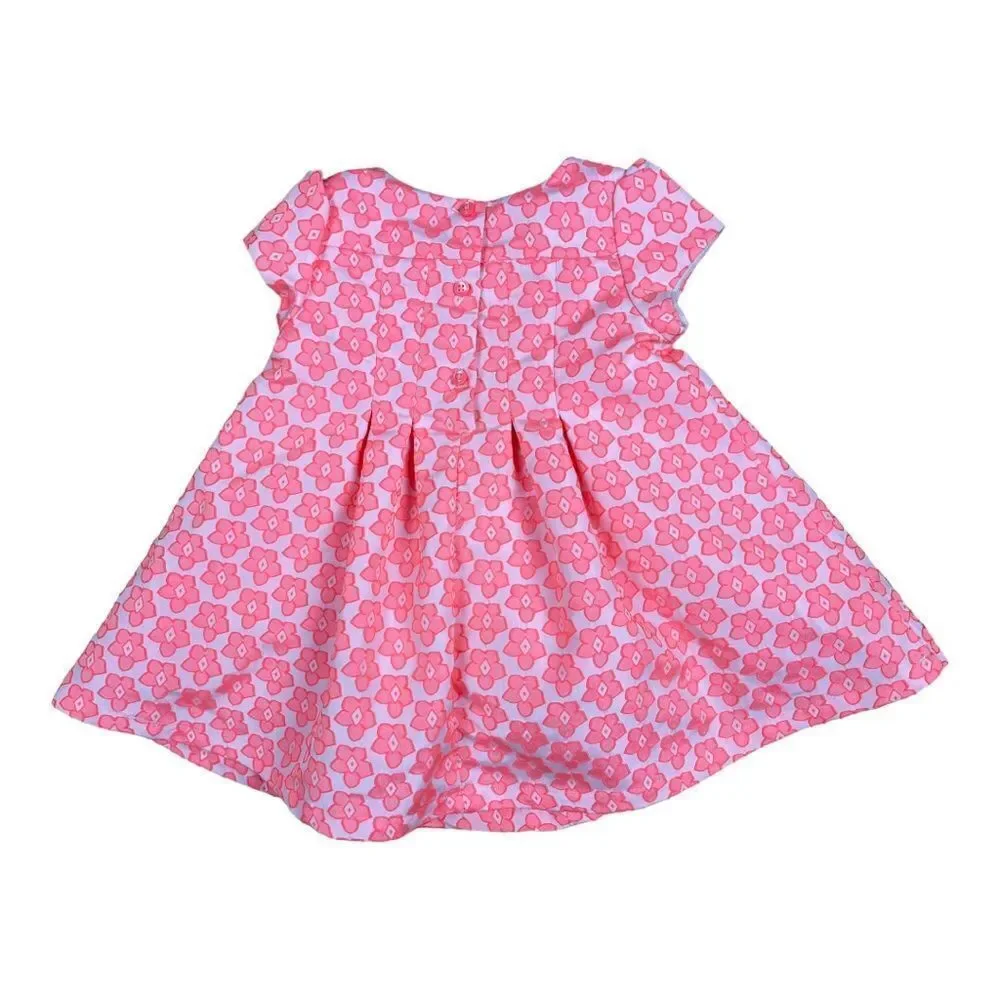 The Children's Place Baby Girl Pink Floral Dress Size 12-18 Months Lined Tulle